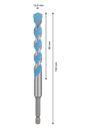 EXPERT HEX-9 MultiConstruction Drill Bit 12 x 90 x 150 mm Bosch EXPERT HEX-9 MultiConstruction drill bit 12mm.
