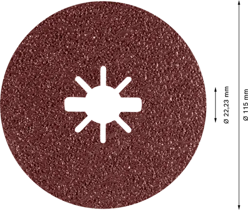 Bosch EXPERT R781 X-LOCK fibre disc for ceramic sanding.
