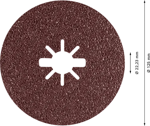 Bosch EXPERT R781 Prisma Ceramic X-LOCK fibre disc 125mm.