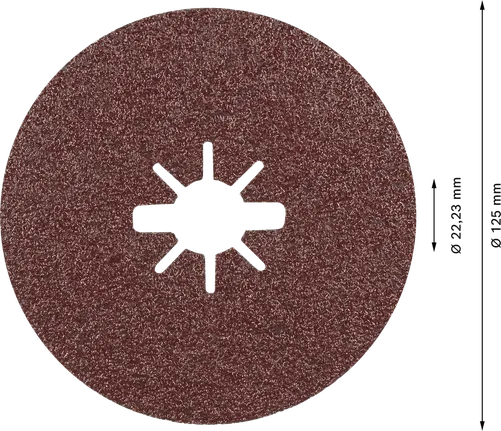 Bosch EXPERT R781 Prisma Ceramic X-LOCK fibre disc 125mm.