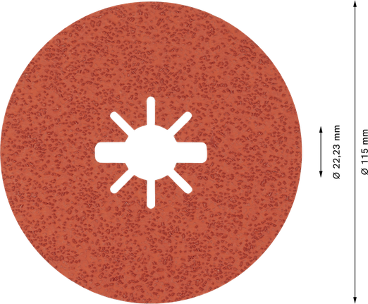 Bosch EXPERT R782 ceramic X-LOCK fibre disc 115 mm.