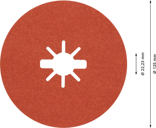 Bosch EXPERT R782 X-LOCK fibre disc 125 mm, grit 60.