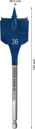 EXPERT Self Cut Speed Spade Drill Bit 36 x 152 mm EXPERT Self Cut Speed Spade Drill Bit 36 x 152 mm