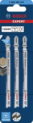 EXPERT Hardwood 2-side clean T308BFP Bosch EXPERT Hardwood jigsaw blades 3-pack