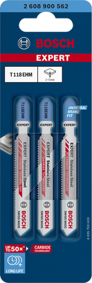 EXPERT Stainless Steel T118EHM Bosch T118EHM jigsaw blades stainless steel 3 pcs.