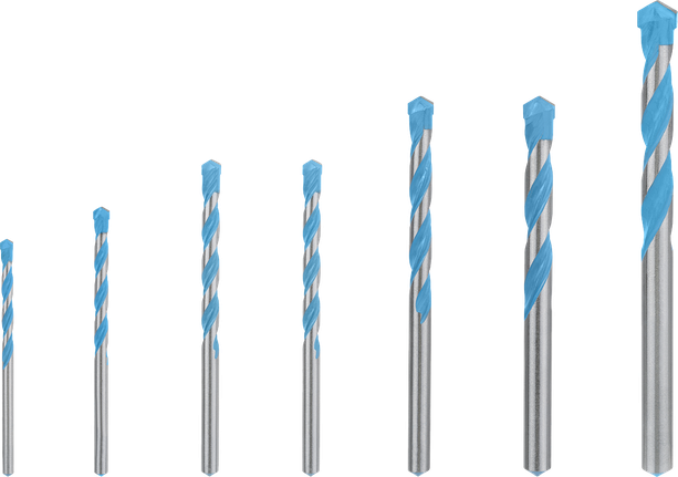 EXPERT MultiConstruction CYL-9 Drill Bit Set 4/5/6/6/8/10/12 mm 7-pc Bosch EXPERT MultiConstruction CYL-9 drill bit set 7-piece.