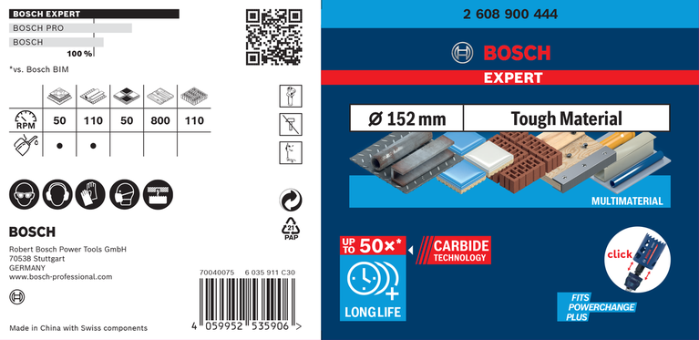 EXPERT Tough Material Hole Saw 152 x 60 mm EXPERT Tough Material Hole Saw 152 x 60 mm