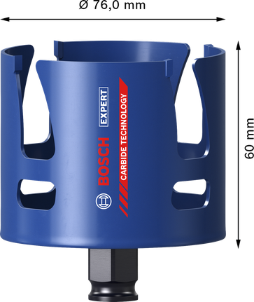 EXPERT Construction Material Hole Saw 76 x 60 mm EXPERT Construction Material Hole Saw 76 x 60 mm