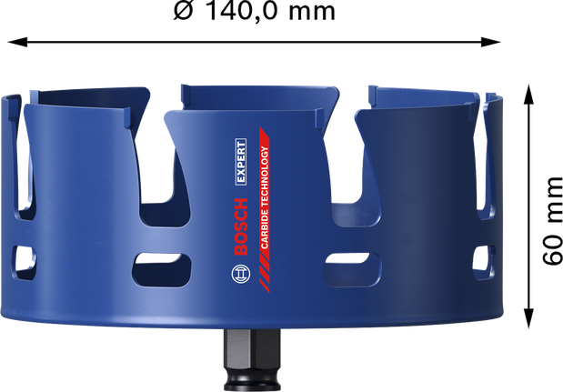 EXPERT Construction Material Hole Saw 140 x 60 mm EXPERT Construction Material Hole Saw 140 x 60 mm