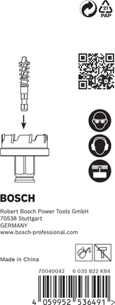 Bosch EXPERT Power Change Plus sheet metal pilot drill bit.