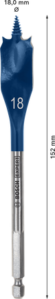 EXPERT Self Cut Speed Spade Drill Bit 18 x 152 mm EXPERT Self Cut Speed Spade Drill Bit 18 x 152 mm