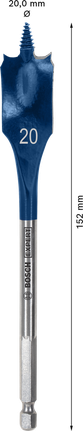 EXPERT Self Cut Speed Spade Drill Bit 20 x 152 mm EXPERT Self Cut Speed Spade Drill Bit 20 x 152 mm
