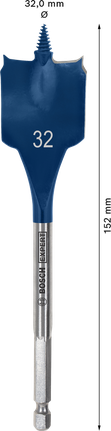 EXPERT Self Cut Speed Spade Drill Bit 32 x 152 mm EXPERT Self Cut Speed Spade Drill Bit 32 x 152 mm