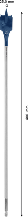 EXPERT Self Cut Speed Spade Drill Bit 25 x 400 mm EXPERT Self Cut Speed Spade Drill Bit 25 x 400 mm