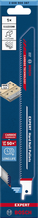 EXPERT Hard Nail Pallets S1122CHM Reciprocating Saw Blade 1-pc Bosch EXPERT Hard Nail Pallets S1122CHM reciprocating saw blade.