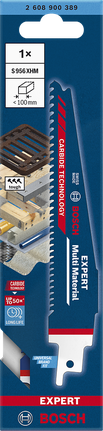 EXPERT ‘Multi Material’ 956 XHM Reciprocating Saw Blade 1-pc Bosch Expert Multi Material reciprocating saw blade.