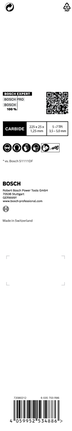 Bosch S1167XHM reciprocating saw blade 225×1.25×5–13mm.