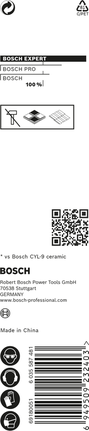 EXPERT HEX-9 Hard Ceramic Drill Bit, 4 x 90 mm Bosch EXPERT HEX-9 Hard Ceramic Drill Bit 4 x 90 mm.