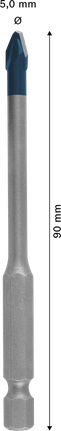 EXPERT HEX-9 Hard Ceramic Drill Bit, 5 x 90 mm Bosch EXPERT HEX-9 Hard Ceramic Drill Bit, 5 x 90 mm.