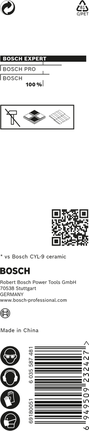 EXPERT HEX-9 Hard Ceramic Drill Bit, 6 x 90 mm Bosch EXPERT HEX-9 Hard Ceramic Drill Bit 6 x 90 mm.