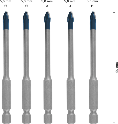 Bosch EXPERT HEX-9 Hard Ceramic Drill Bit Roof Tile Set 5 mm.