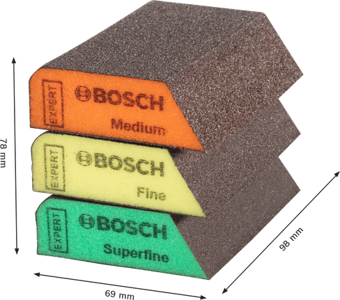 Bosch EXPERT S470 Combi Block sanding sponges set.