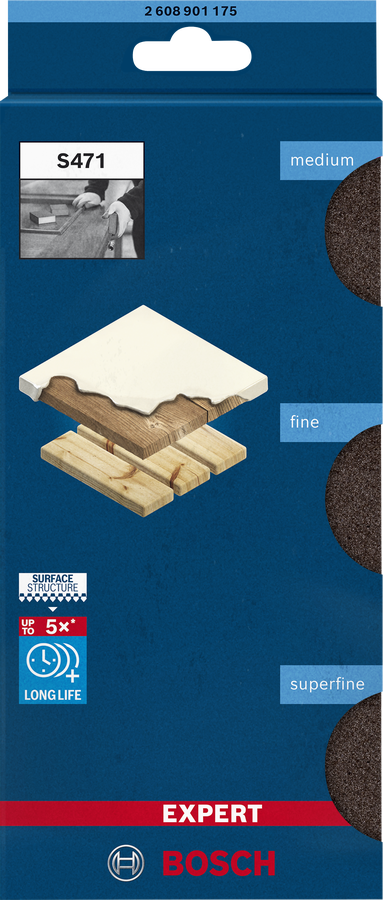 Spugne Levigatura Bosch Expert S471 - Per Legno Tenero E Vernice, Grana Fine - Foto 4