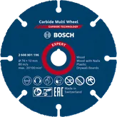 Bosch EXPERT Multi Material Carbide Cutting Disc 76 x 10 mm.