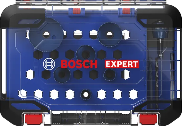Bosch EXPERT Multi Material hole saw set 22–68 mm.
