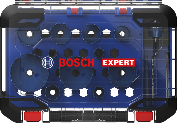 EXPERT Multi Material Hole Saw Set 20/22/25/32/35/40/44/51/60/68/76 mm 14-pc Bosch Expert Multi Material hole saw set 14-piece.