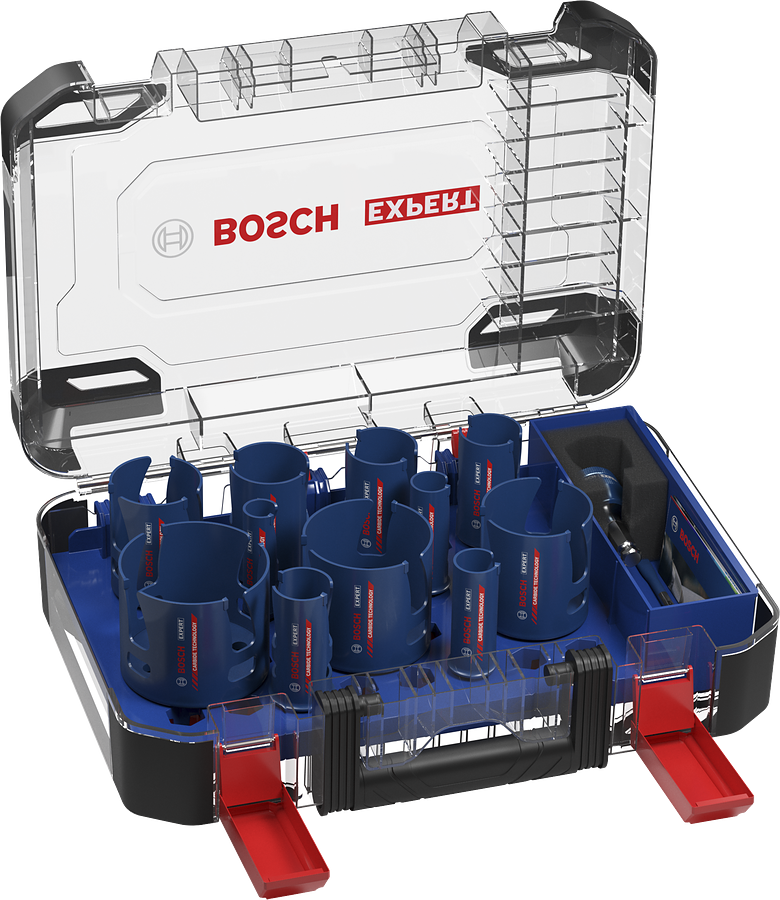 Bosch EXPERT Construction Material Hole Saw Set 15-piece.