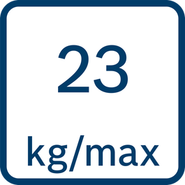 The product is able to carry a maximum load of 23 kg