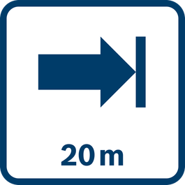 Working range up to 20 m