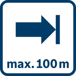 Working range up to 100 m