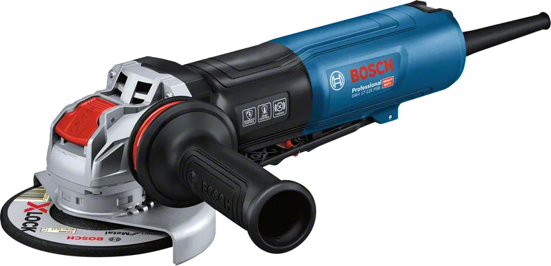 Bosch GWX 17-125 PSB angle grinder with X-LOCK system.