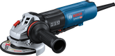 Bosch GWS 17-125 PSB angle grinder with side handle.