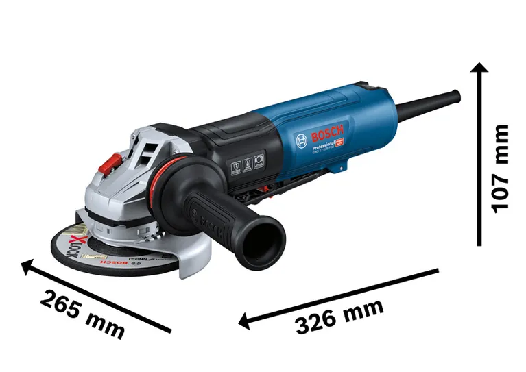 Bosch GWS 17-125 PSB angle grinder with ergonomic handle.