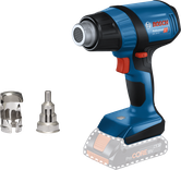 Bosch GHG 18V-50 cordless heat gun with nozzles.
