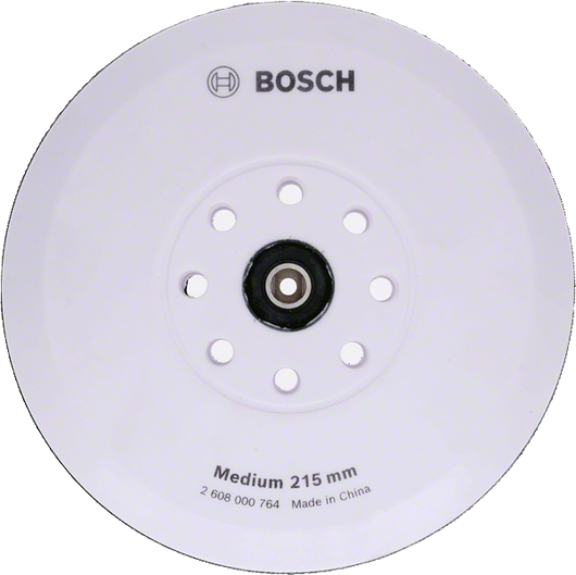 Bosch backing pad medium 215 mm with 8 holes.