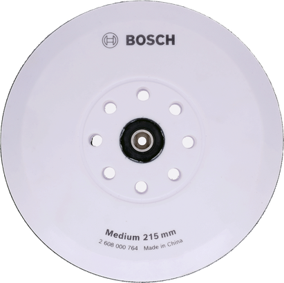 Bosch backing pad medium 215 mm with 8 holes.