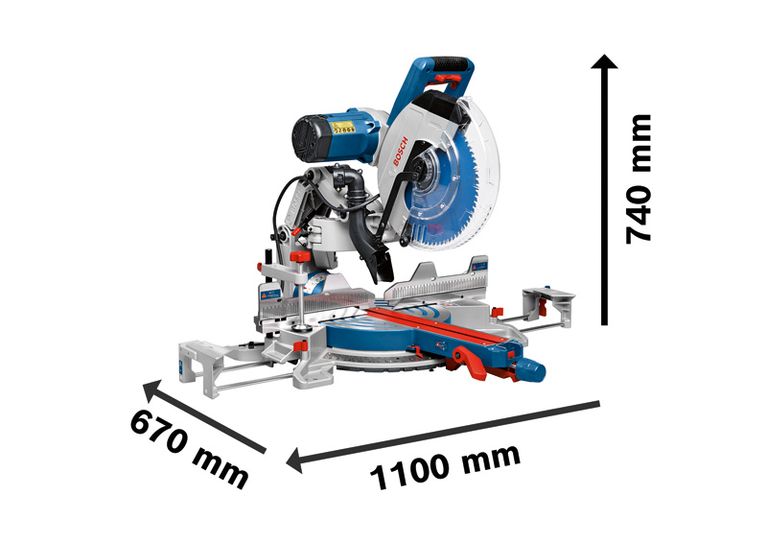 Bosch GCM 12 GDL mitre saw with 305 mm blade.