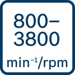  No load speed 800 – 3800 min-1/rpm