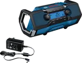 Bosch GPB 18V-2 C jobsite radio with charger.
