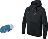 Bosch heated jacket and 12V battery adapter.