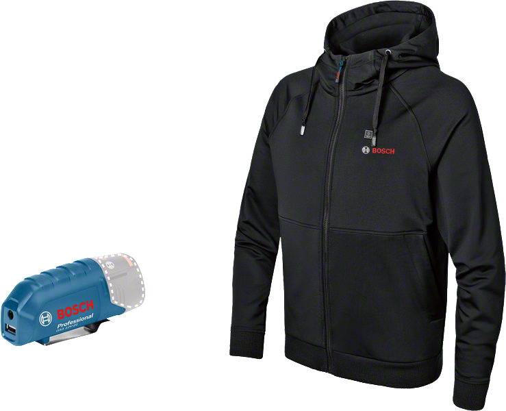 Bosch heated jacket and 12V battery adapter.