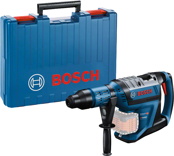 Bosch GBH 18V-45 C cordless rotary hammer with case.