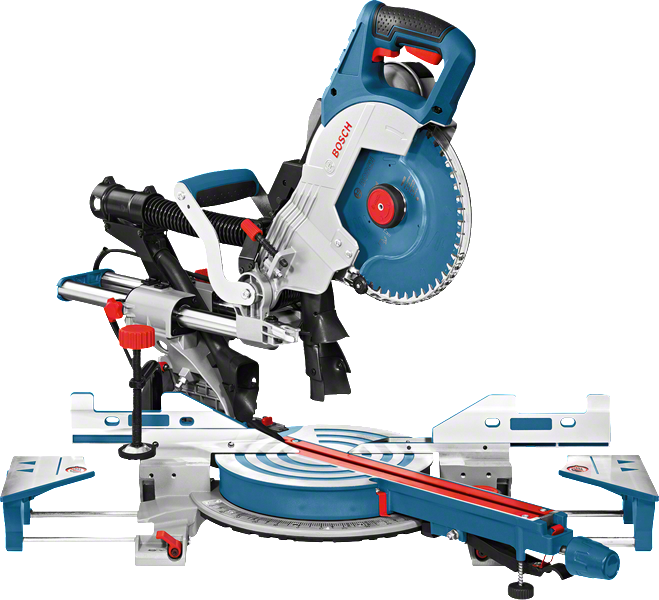 Bosch GCM 8 SDE sliding mitre saw for precise cutting.