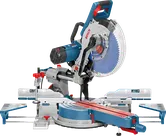 Bosch GCM 12 SDE sliding mitre saw with adjustable angles.