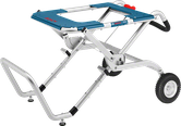 Bosch GTA 60 W saw stand with folding legs and wheels.