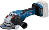 Bosch GWS 18V-15 P cordless angle grinder with 125 mm disc.